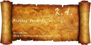 Kuthy András névjegykártya