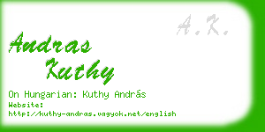 andras kuthy business card