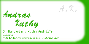 andras kuthy business card